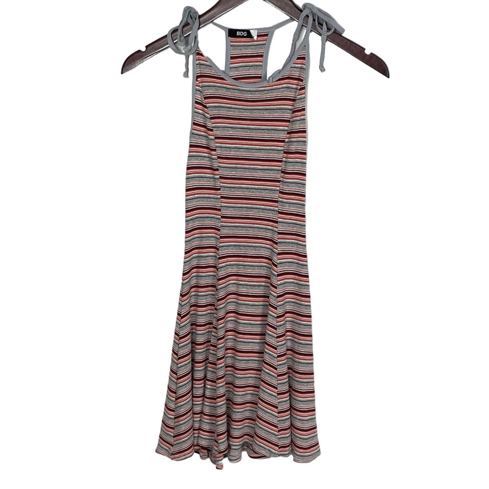 BDG Striped Racerback Halter Ribbed Dress Size Small